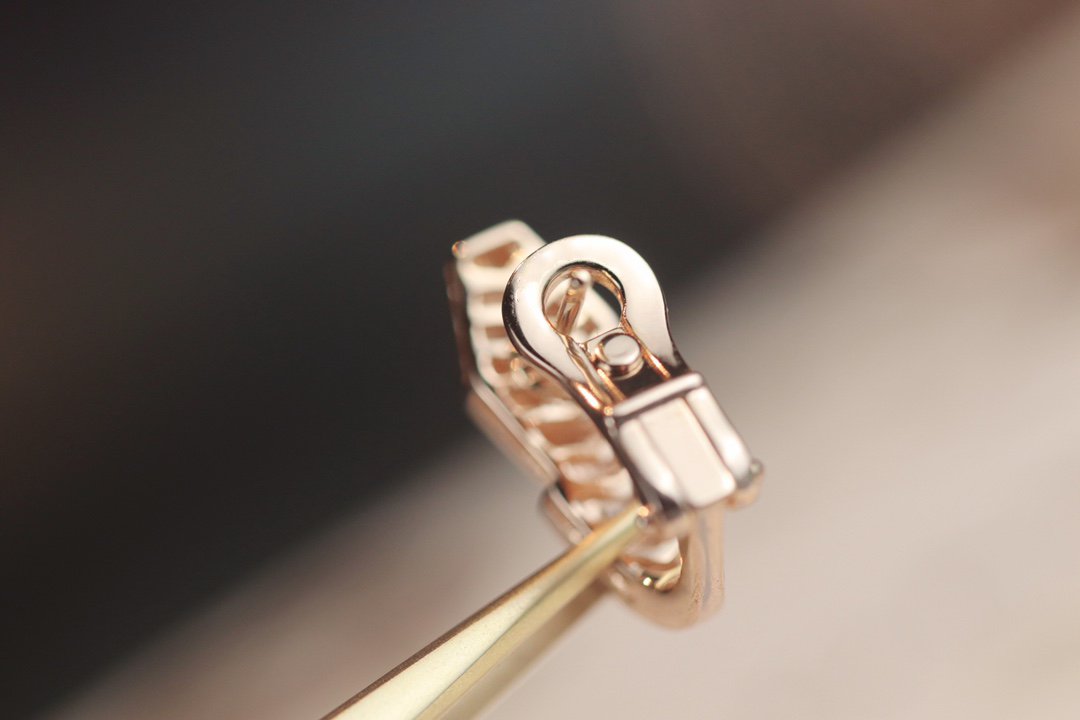Vellora Opalyn SERPENT PINK GOLD DIAMOND EARRINGS