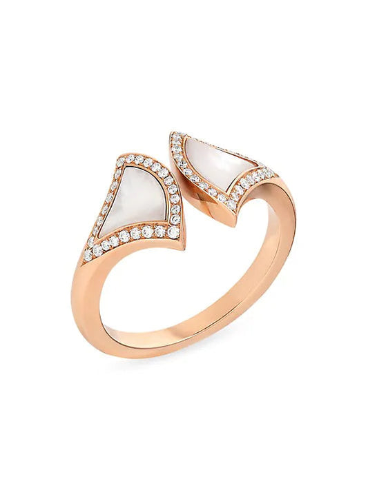 [Vellora-Opalyn]DREAM MOP DIAMOND OPEN RING