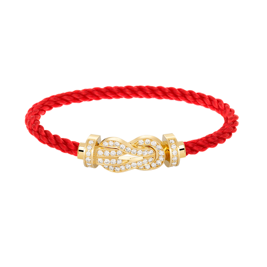 [Vellora-Opalyn]CHANCE LARGE 8 FIGURE BUCKLE FULLDIAMOND BRACELET GOLD