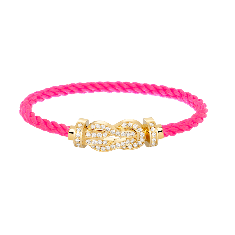 [Vellora-Opalyn]CHANCE LARGE 8 FIGURE BUCKLE FULLDIAMOND BRACELET GOLD