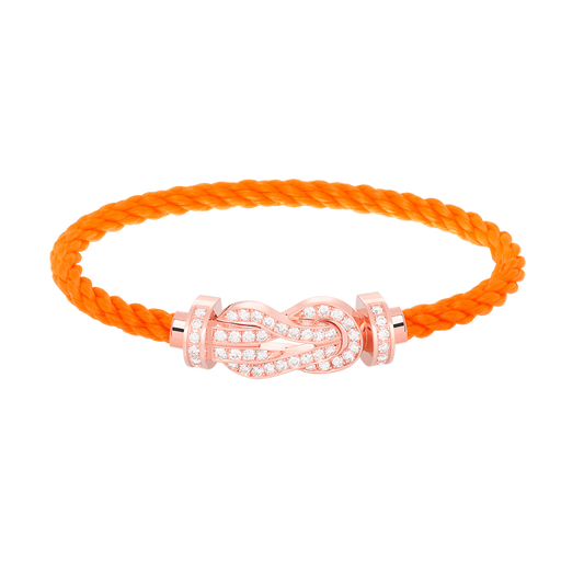 [Vellora-Opalyn]CHANCE LARGE 8 FIGURE BUCKLE FULL DIAMOND BRACELET ROSE GOLD