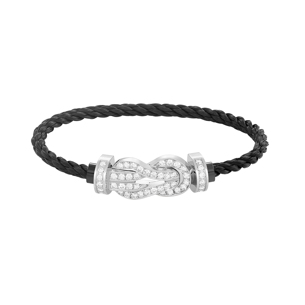 [Vellora-Opalyn]CHANCE LARGE 8 FIGURE BUCKLE FULL DIAMOND BRACELET SILVER