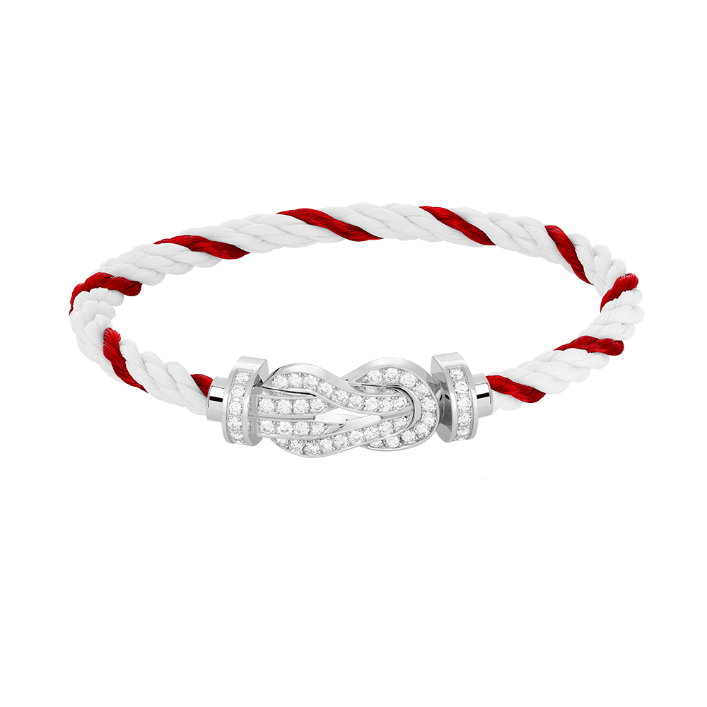 [Vellora-Opalyn]CHANCE LARGE 8 FIGURE BUCKLE FULL DIAMOND BRACELET SILVER