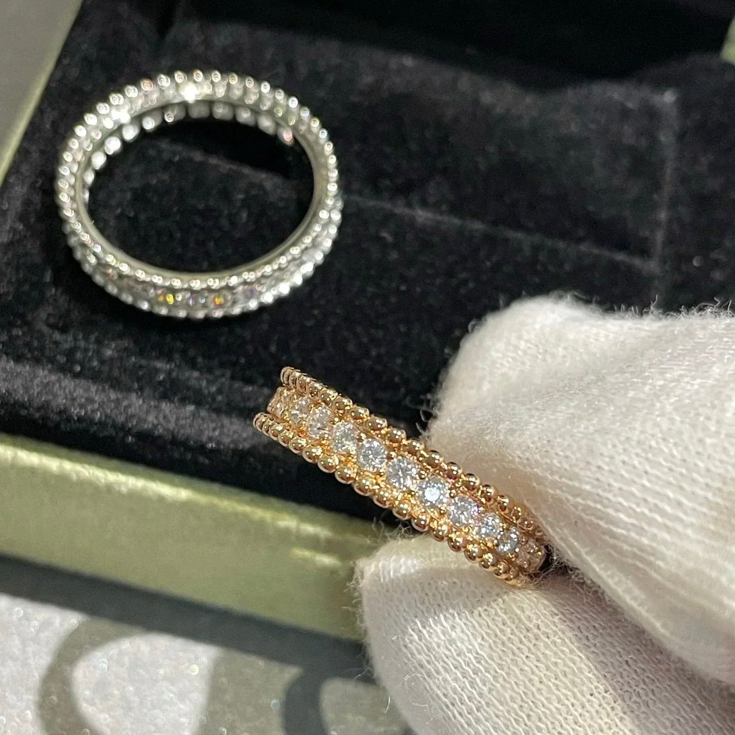 [Vellora-Opalyn]PERLEE DIAMOND SILVER RING