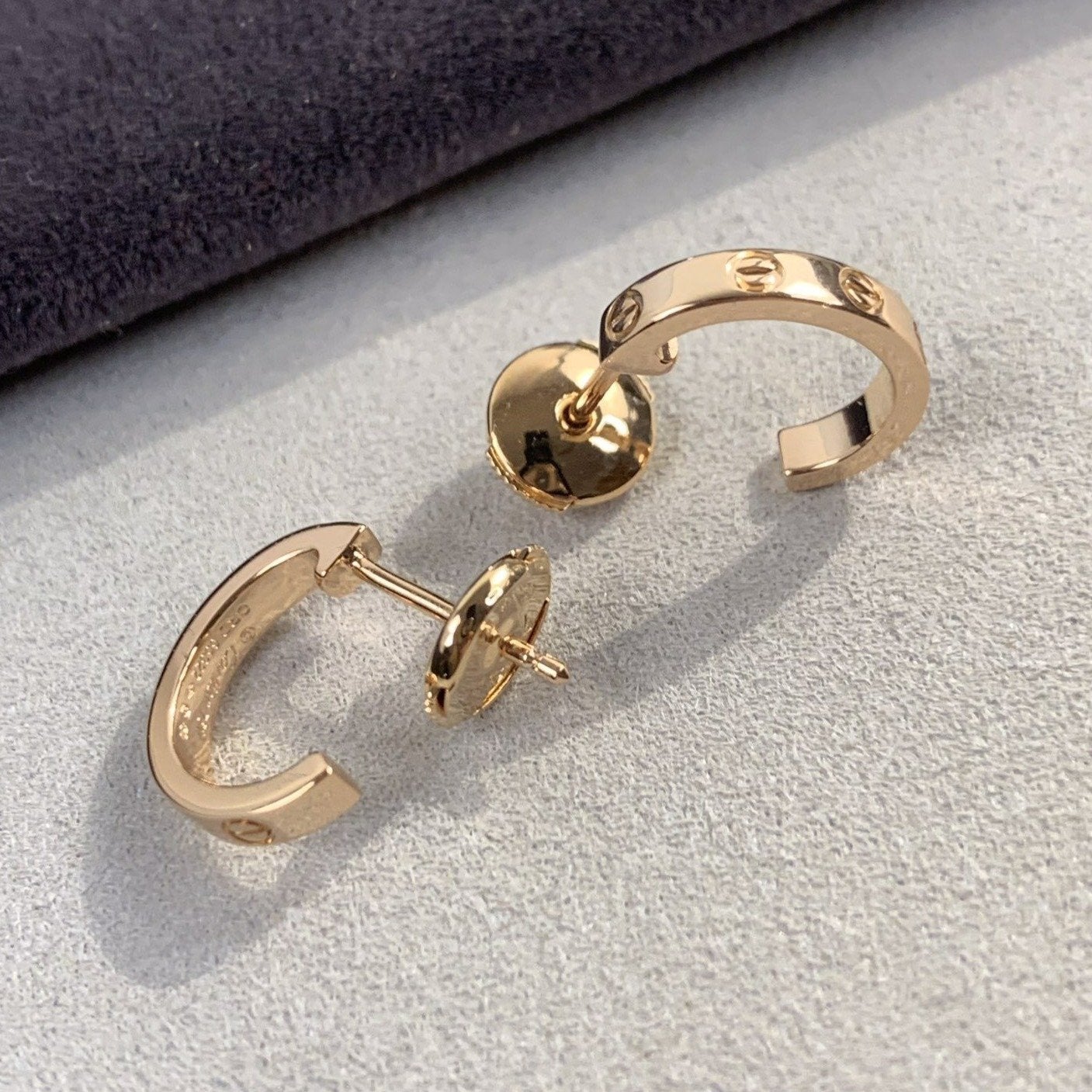 [Vellora-Opalyn]LOVE EARRINGS 2.65MM PINK GOLD