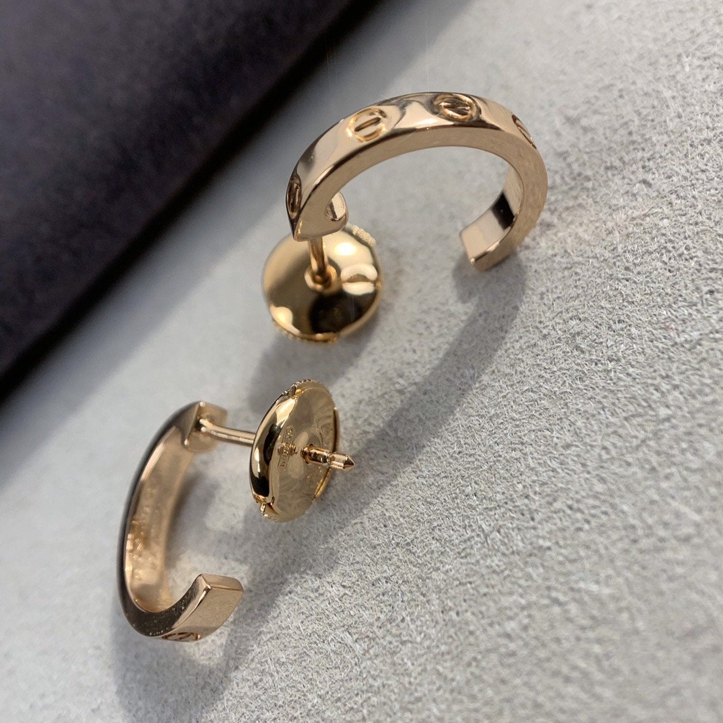 [Vellora-Opalyn]LOVE EARRINGS 2.65MM PINK GOLD