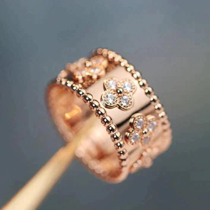 [Vellora-Opalyn]CLOVER KALEIDOSCOPE RING 10MM