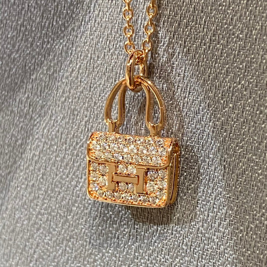 [Vellora-Opalyn]CONSTANCE PEDANT DIAMOND NECKLACE