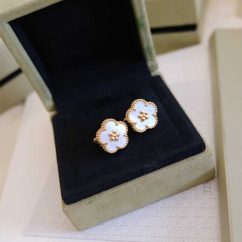[Vellora-Opalyn]LUCKY PINK GOLD WHITE MOP EARRINGS
