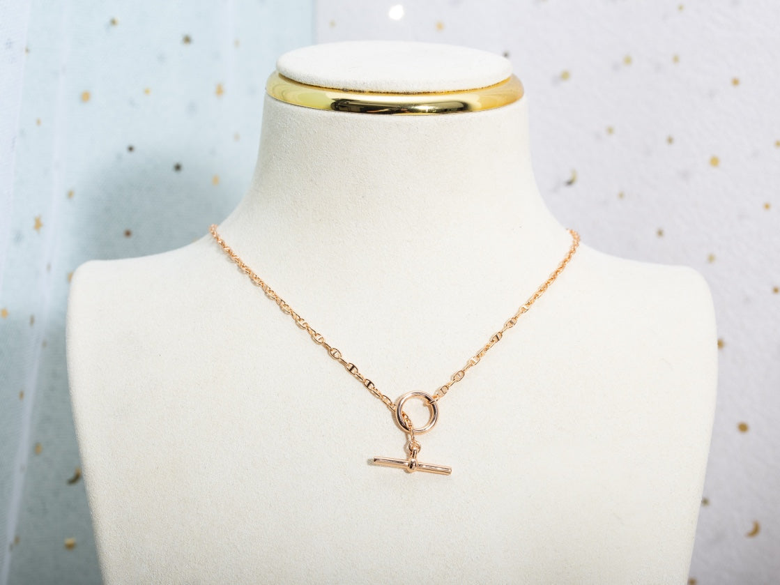 [Vellora-Opalyn]ECHAPPEE NECKLACE PINK GOLD