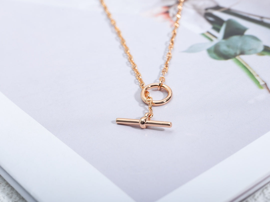 [Vellora-Opalyn]ECHAPPEE NECKLACE PINK GOLD