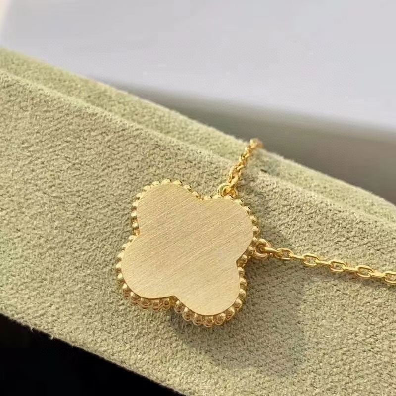 [Vellora-Opalyn]CLOVER 15MM DIAMOND TURQUOISE NECKLACE