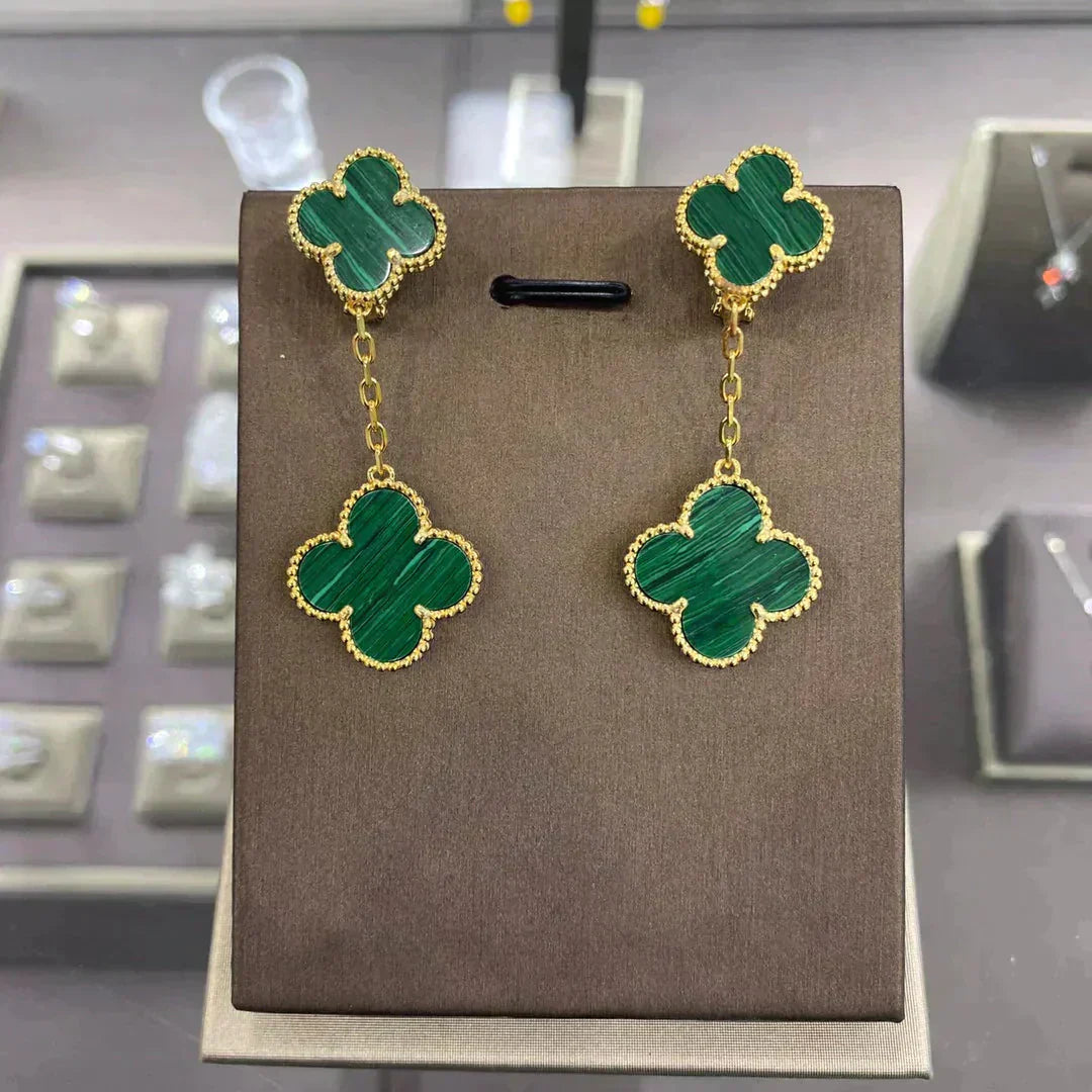 [Vellora-Opalyn]CLOVER 2 MOTIFS  EARRINGS (MULTIPLE CHOICESC
