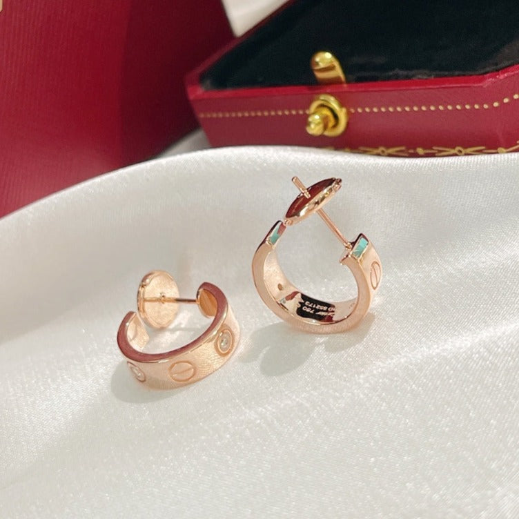 [Vellora-Opalyn]LOVE EARRINGS 5.7MM 2 DIAMONDS