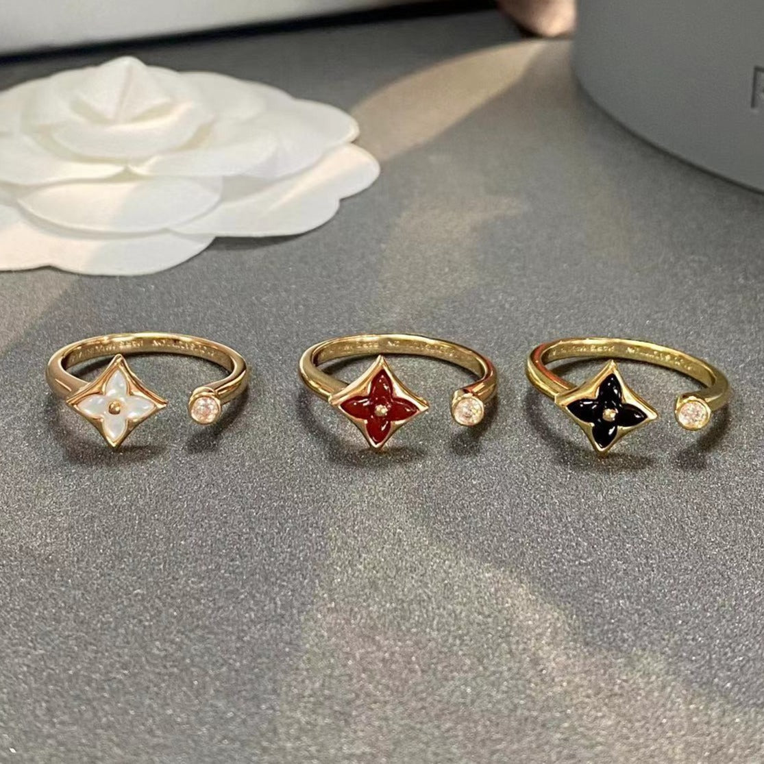 [Vellora-Opalyn]STAR 1 DIAMOND OPEN RING