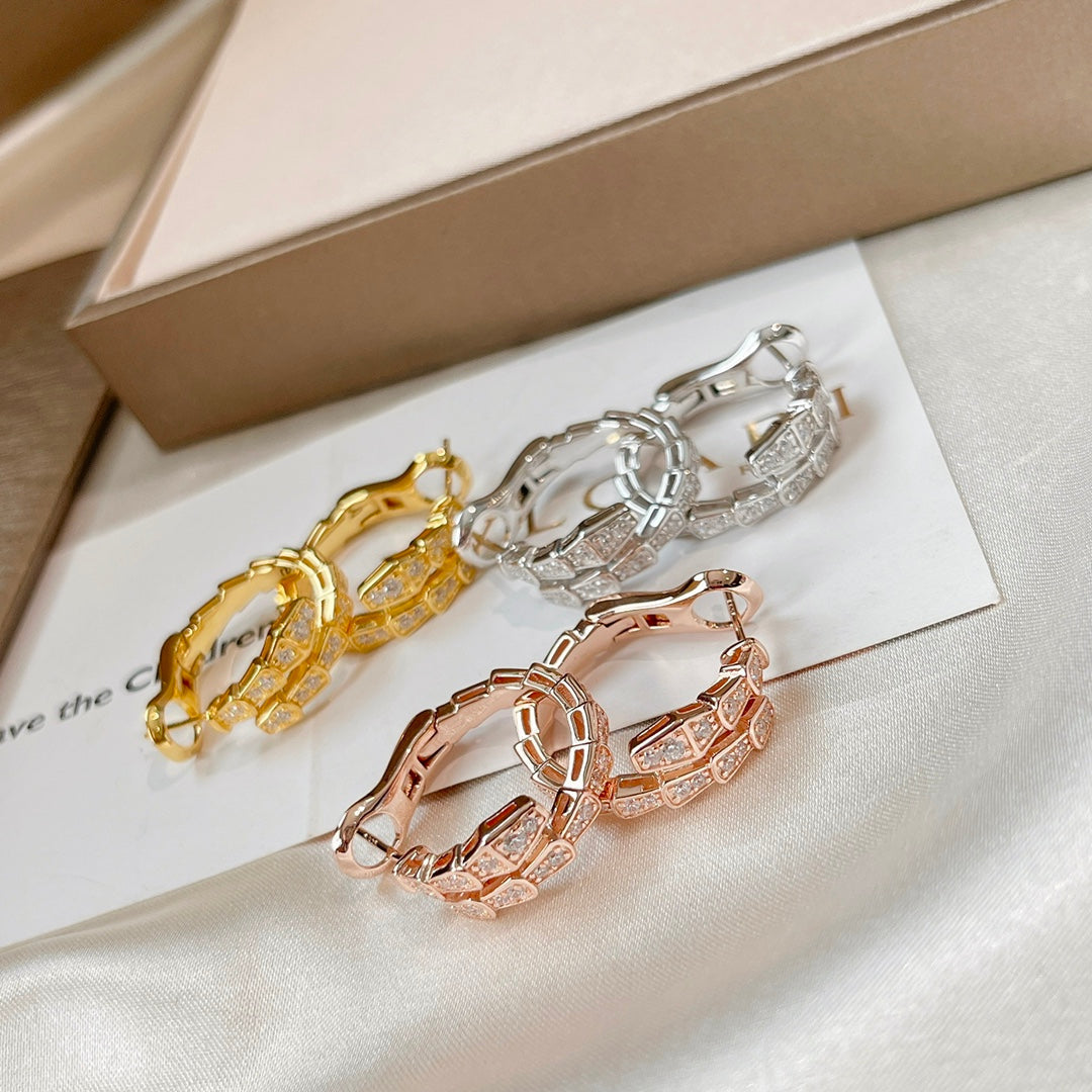[Vellora-Opalyn]SERPENTI EARRINGS DIAMOND