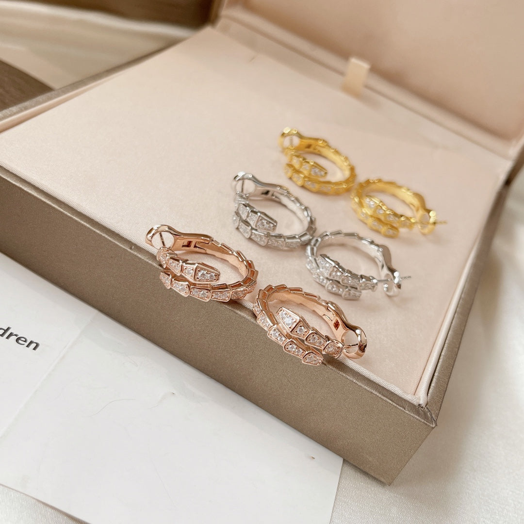 [Vellora-Opalyn]SERPENTI EARRINGS DIAMOND