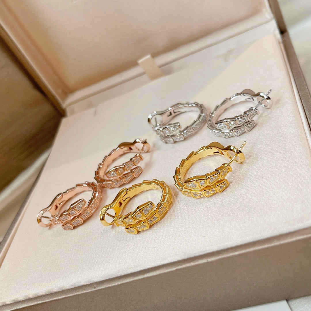 [Vellora-Opalyn]SERPENTI EARRINGS DIAMOND