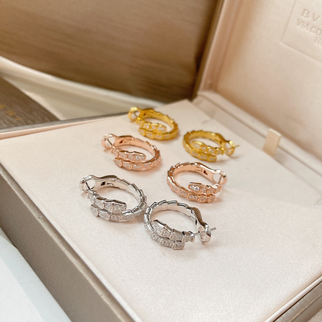 [Vellora-Opalyn]SERPENTI EARRINGS DIAMOND