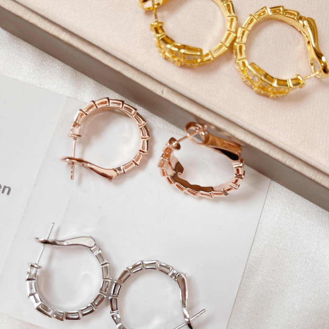 [Vellora-Opalyn]SERPENTI EARRINGS DIAMOND