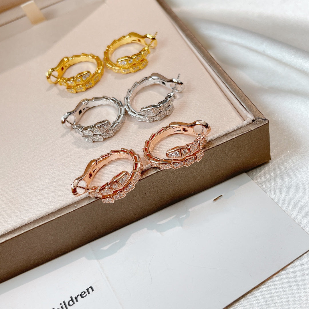 [Vellora-Opalyn]SERPENTI EARRINGS DIAMOND