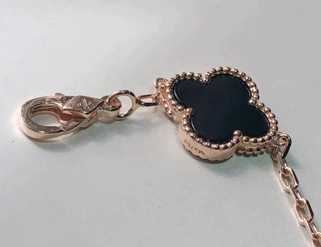 [Vellora-Opalyn]CLOVER 5 MOTIFS MULTICOLOR  BRACELET