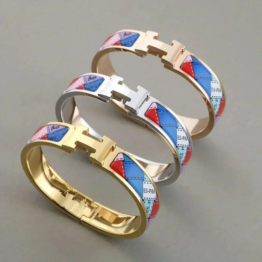 [Vellora-Opalyn]H BRACELET DOTTED BORDER 12MM