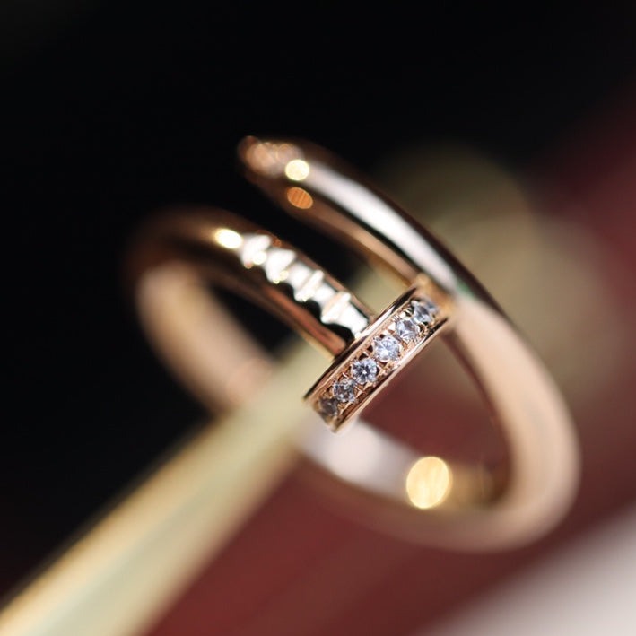 [Vellora-Opalyn]JUSTE RING 2.65MM PINK GOLD DIAMOND