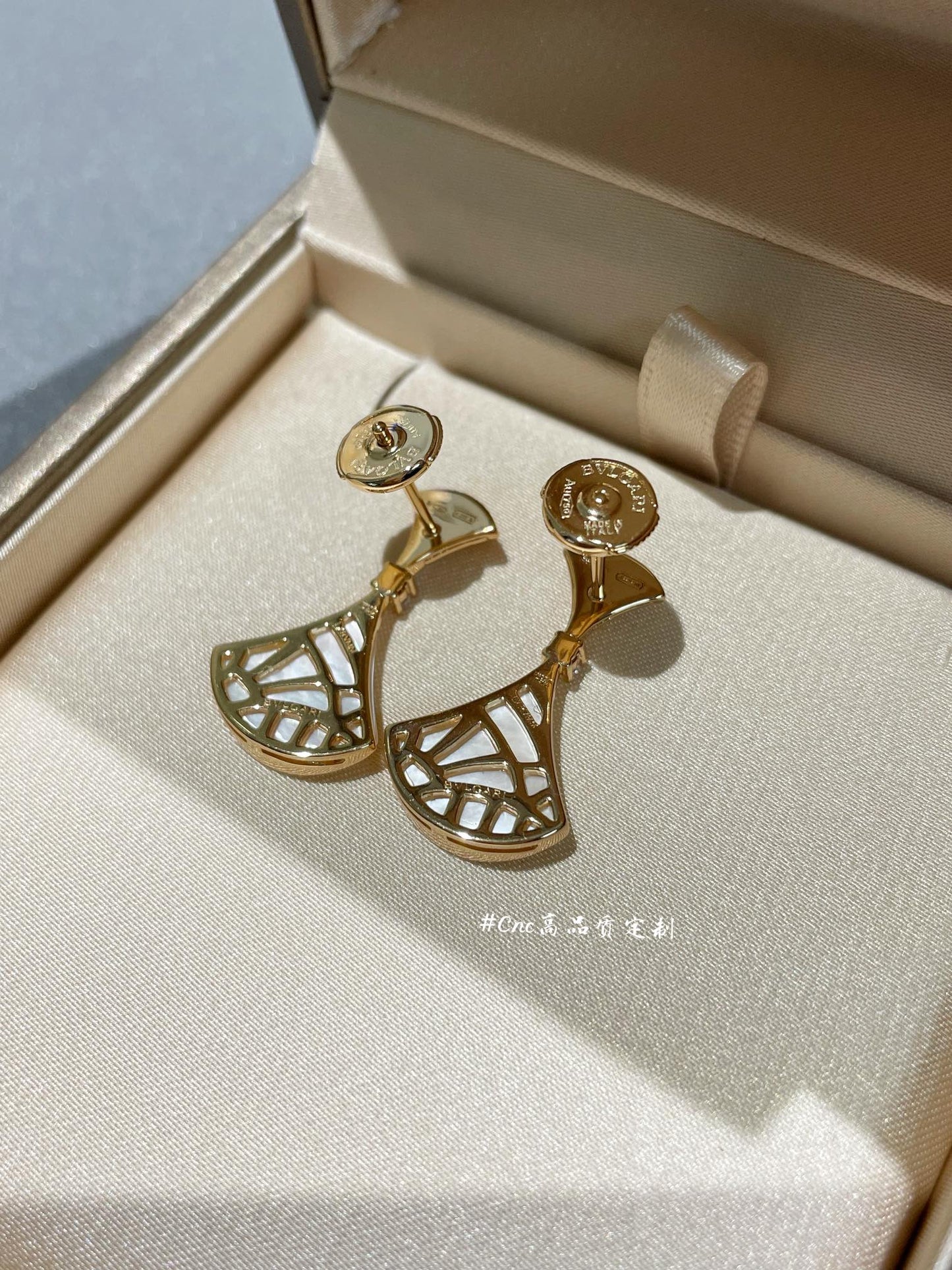 [Vellora-Opalyn]DREAM MOP 1 DIAMOND EARRINGS