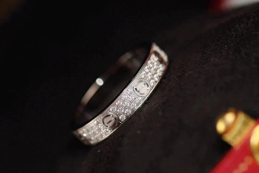 [Vellora-Opalyn]LOVE RING 3.6MM DIAMOND PAVED