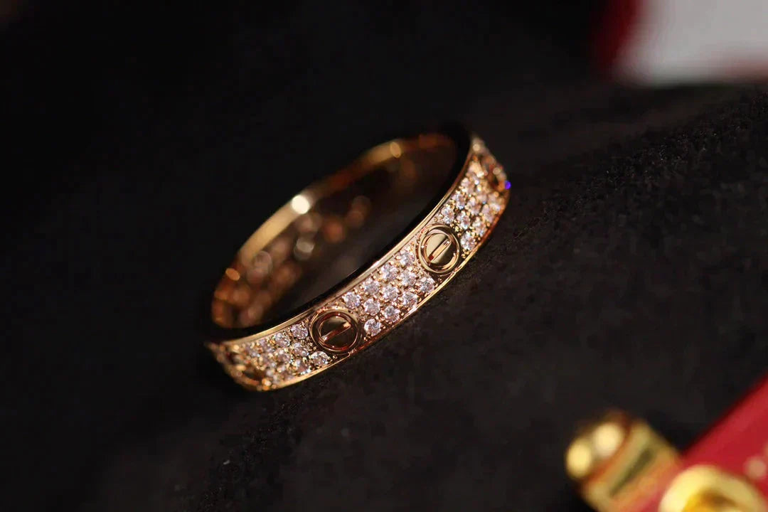 [Vellora-Opalyn]LOVE RING 3.6MM DIAMOND PAVED