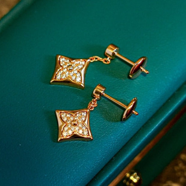 [Vellora-Opalyn]STAR DIAMONDS EARRINGS GOLD