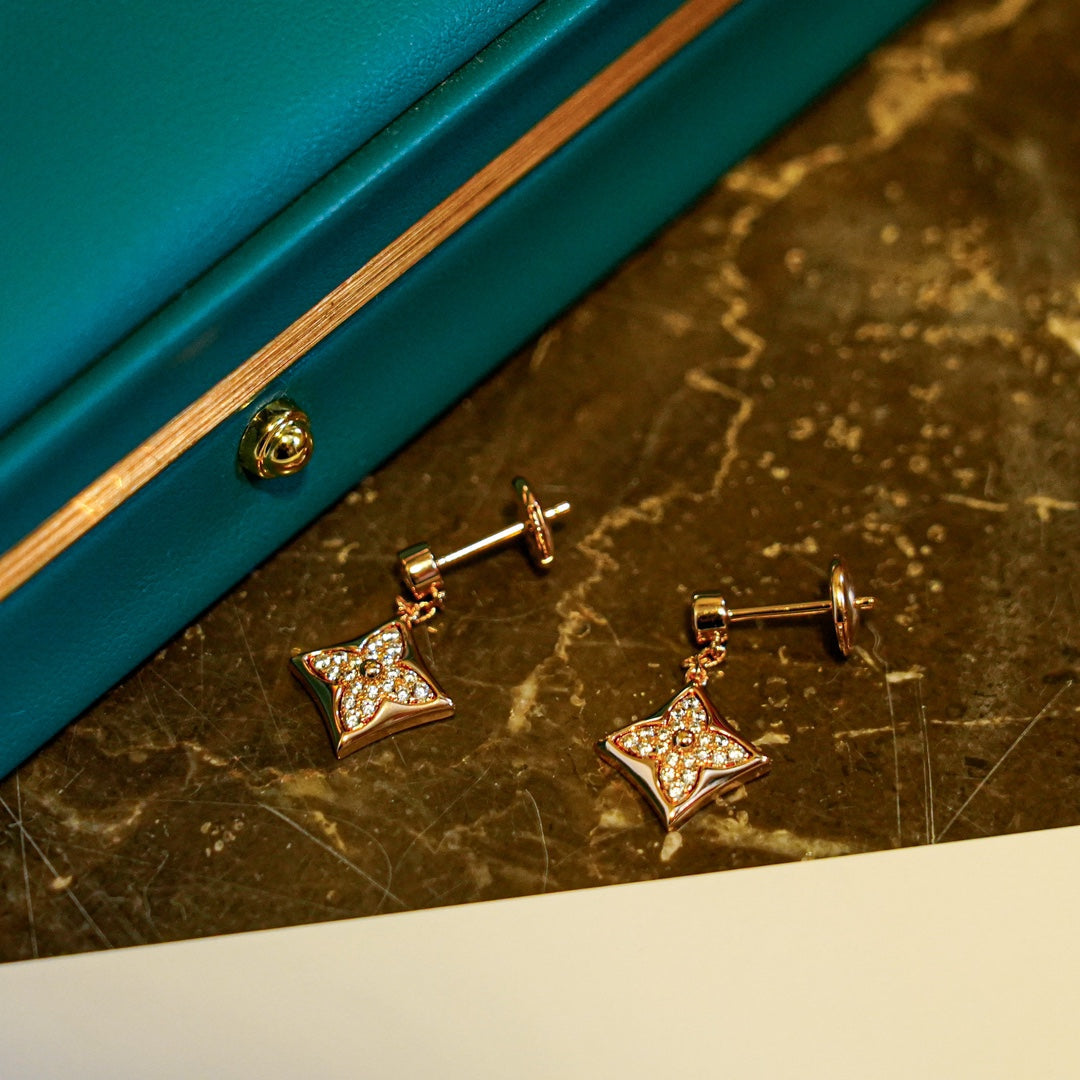 [Vellora-Opalyn]STAR DIAMONDS EARRINGS GOLD