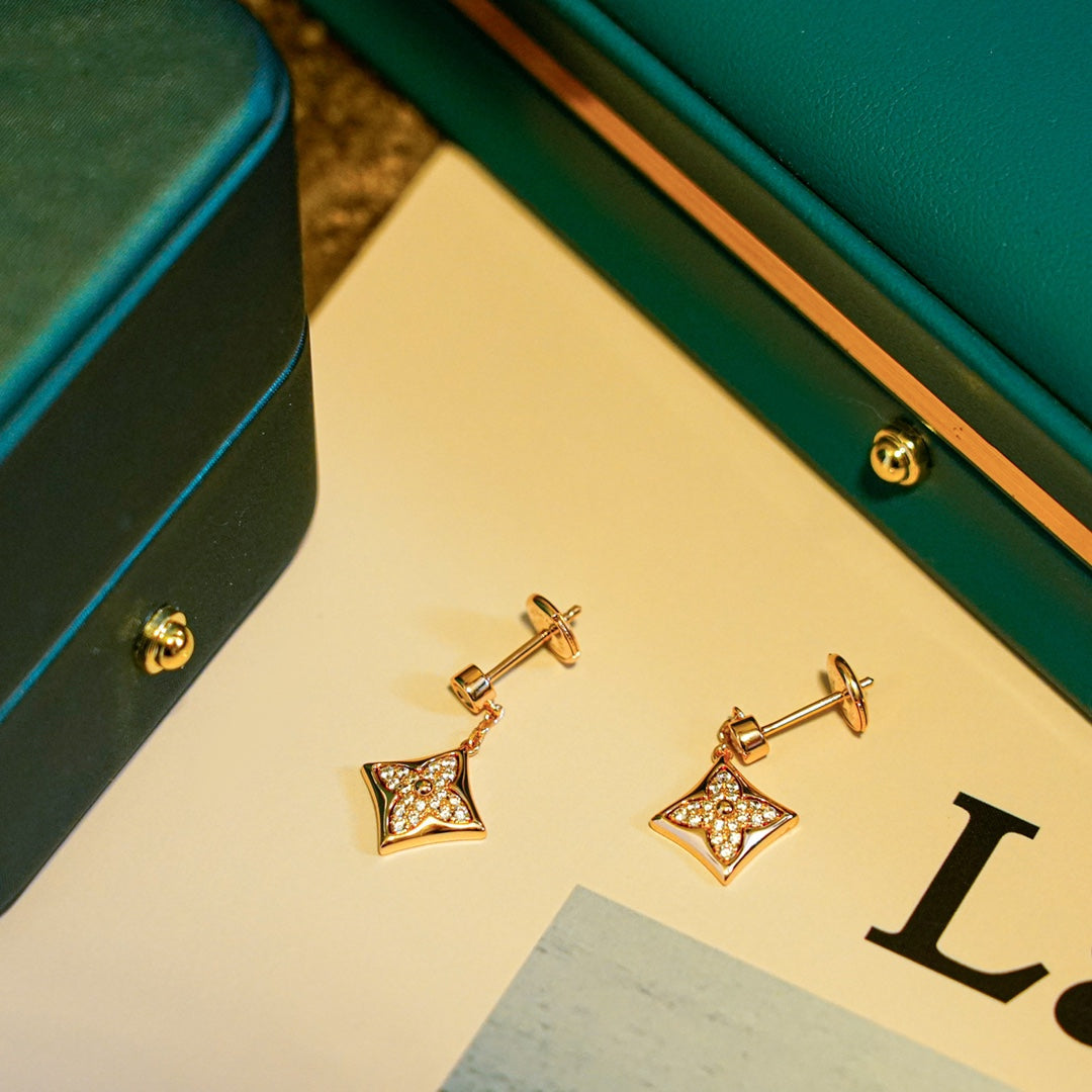 [Vellora-Opalyn]STAR DIAMONDS EARRINGS GOLD