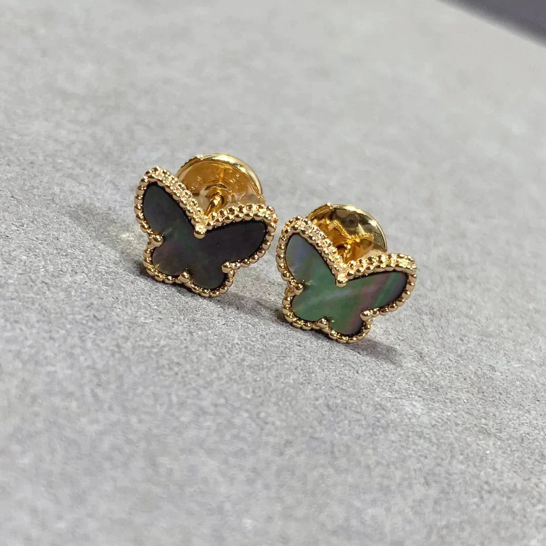 [Vellora-Opalyn]BUTTERFLY DARK MOP  EARRINGS