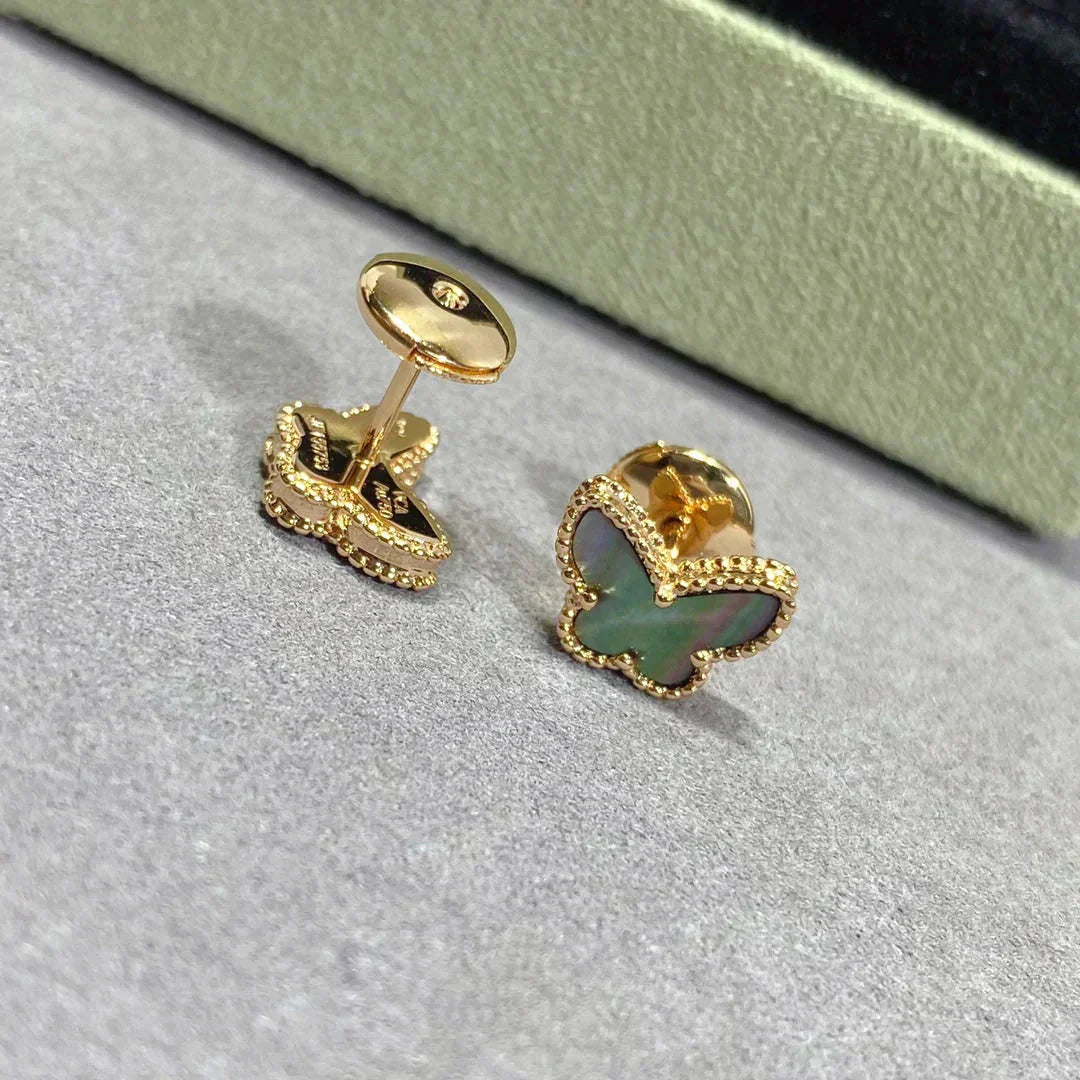 [Vellora-Opalyn]BUTTERFLY DARK MOP  EARRINGS