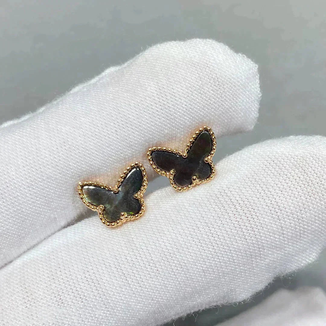 [Vellora-Opalyn]BUTTERFLY DARK MOP  EARRINGS