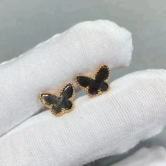 [Vellora-Opalyn]BUTTERFLY DARK MOP  EARRINGS