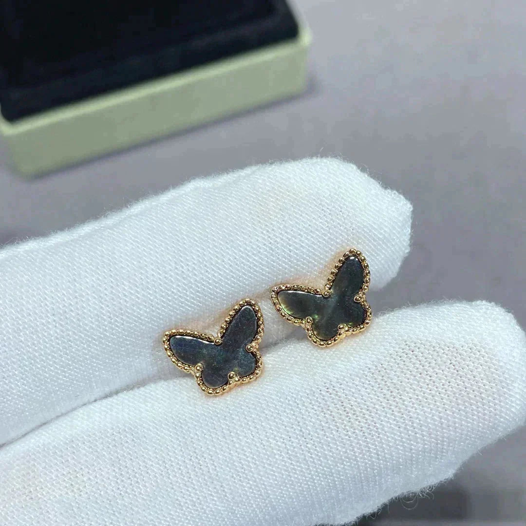 [Vellora-Opalyn]BUTTERFLY DARK MOP  EARRINGS