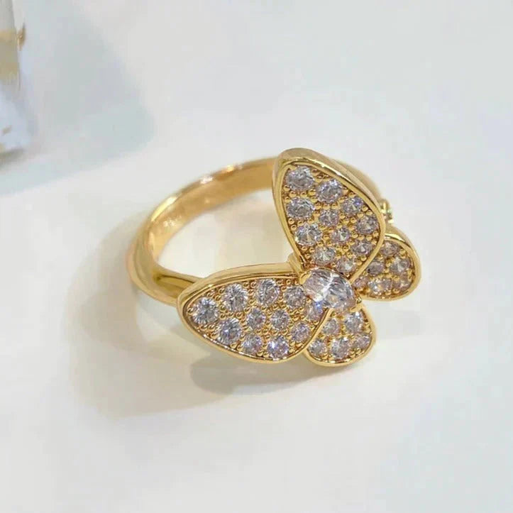 [Vellora-Opalyn]BUTTERFLY DIAMOND RING