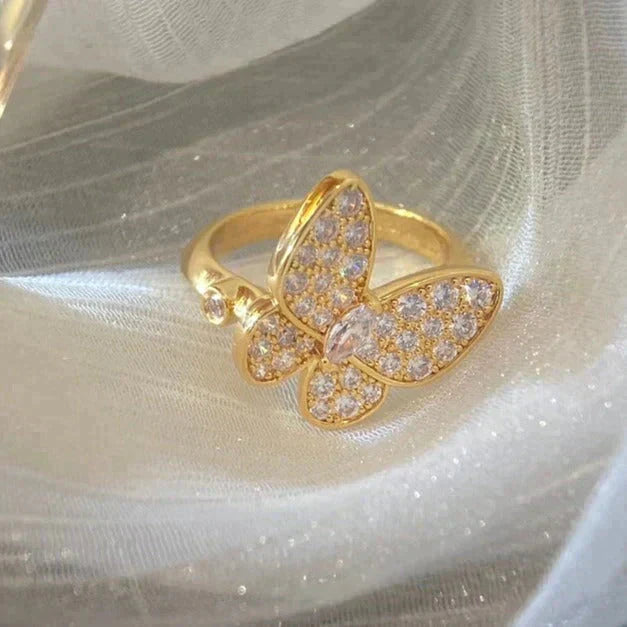 [Vellora-Opalyn]BUTTERFLY DIAMOND RING