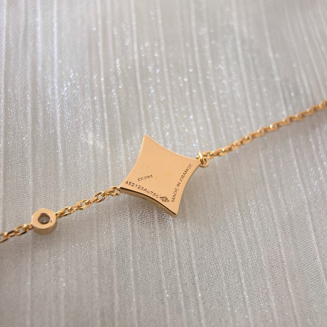 [Vellora-Opalyn]COLOR STAR CARNELIAN PINK GOLD DIAMOND BRACELET