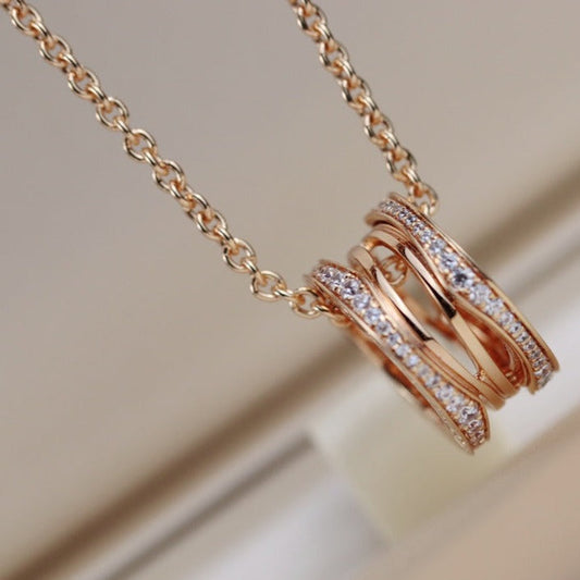 [Vellora-Opalyn]ZERO 1 PINK GOLD NECKLACE