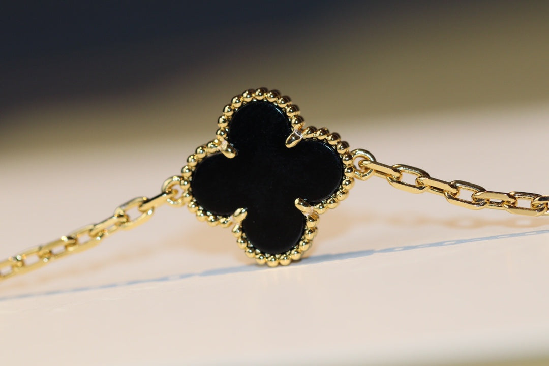 [Vellora-Opalyn]CLOVER 20 MOTIFS ONYX ROSE GOLD
