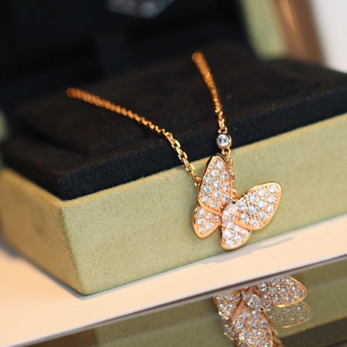 [Vellora-Opalyn]BUTTERFLY DIAMOND NECKLACE