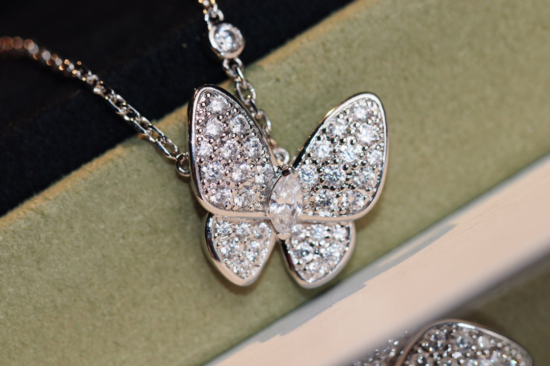 [Vellora-Opalyn]BUTTERFLY DIAMOND NECKLACE