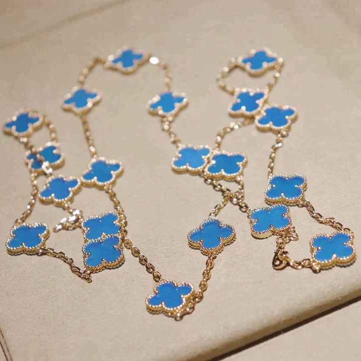 [Vellora-Opalyn]CLOVER 20 MOTIFS TURQUOISE GOLD