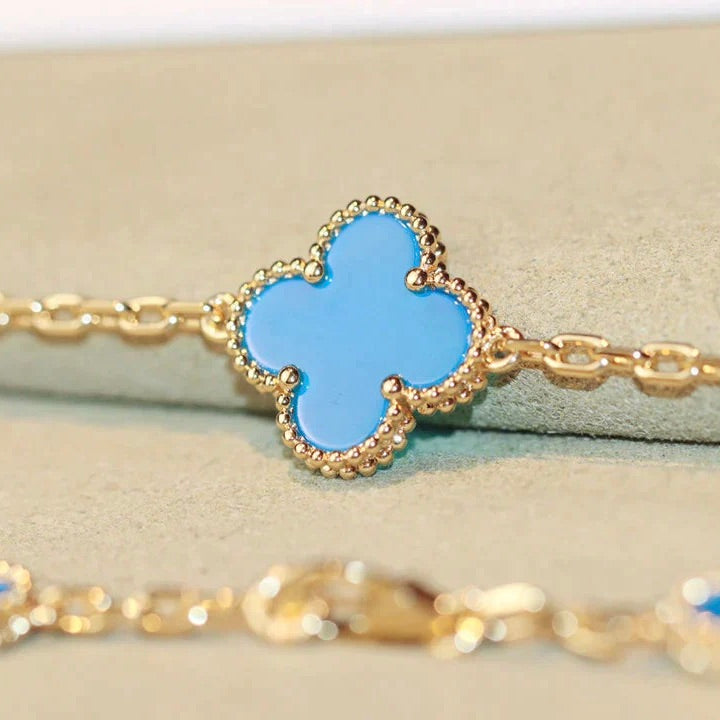 [Vellora-Opalyn]CLOVER 20 MOTIFS TURQUOISE GOLD