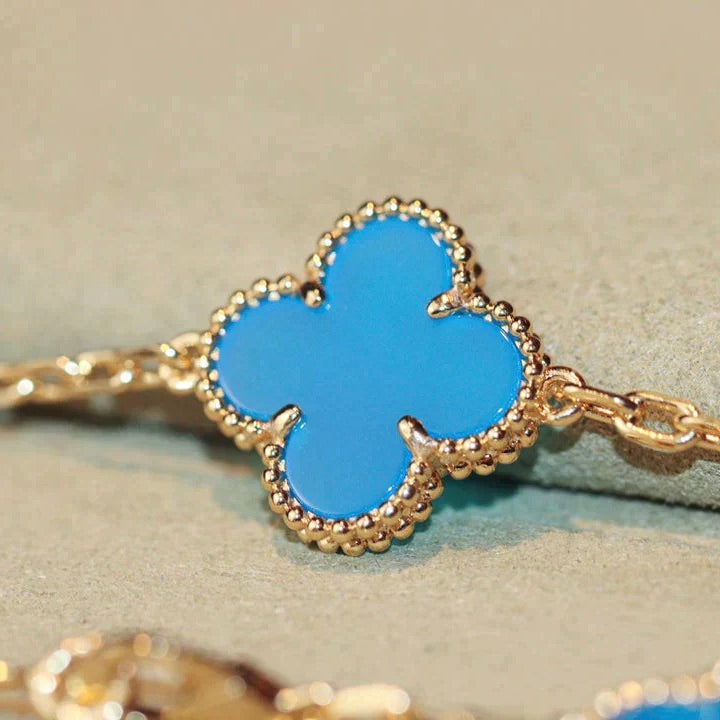 [Vellora-Opalyn]CLOVER 20 MOTIFS TURQUOISE GOLD