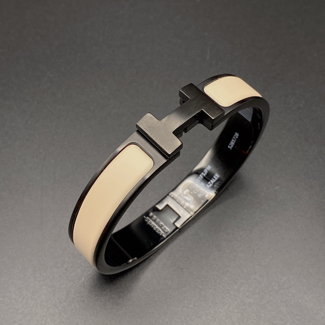 [Vellora-Opalyn]H BRACELET 12MM BLACK BEIGE CERAMIC